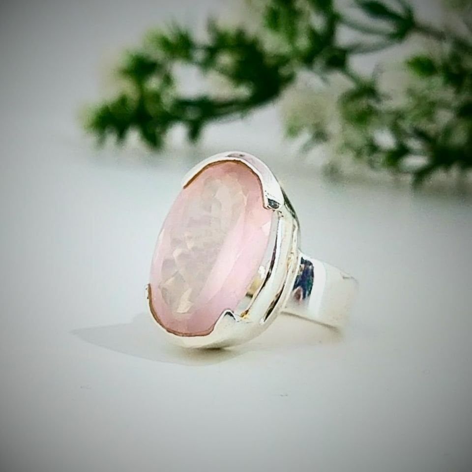 Pembe Kuvars Özel Tasarım Yüzük