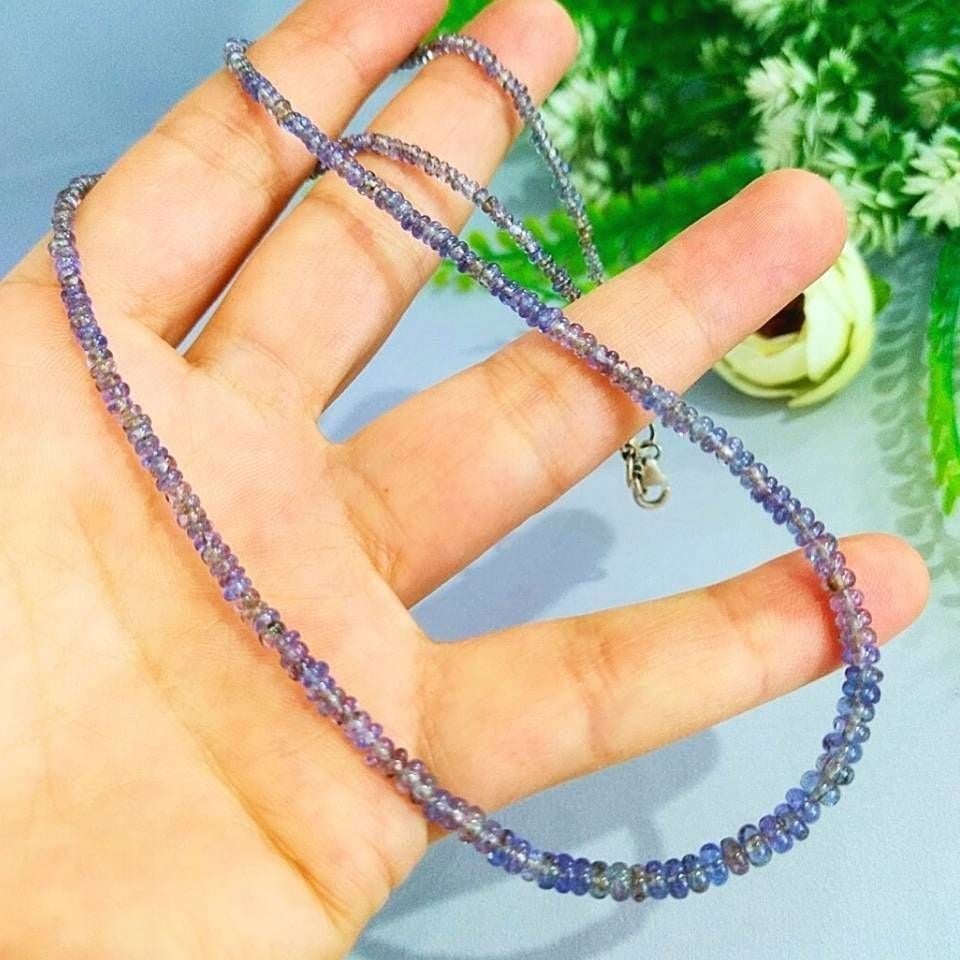 Tanzanit Taşı Kolye 33crt 2mm