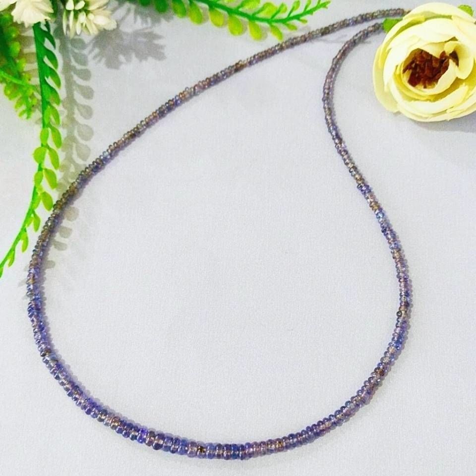 Tanzanit Taşı Kolye 33crt 2mm