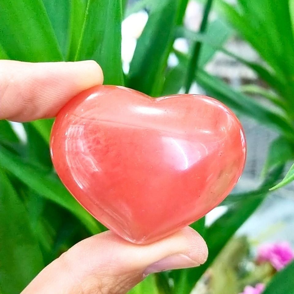 Rose Kuvars Taşı Kalp Obje