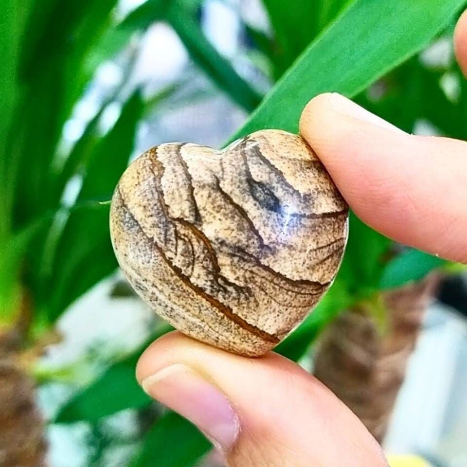 Picture Jasper Taşı Kalp Obje