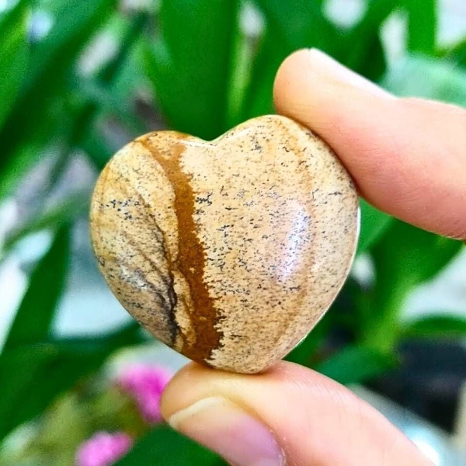 Picture Jasper Taşı Kalp Obje