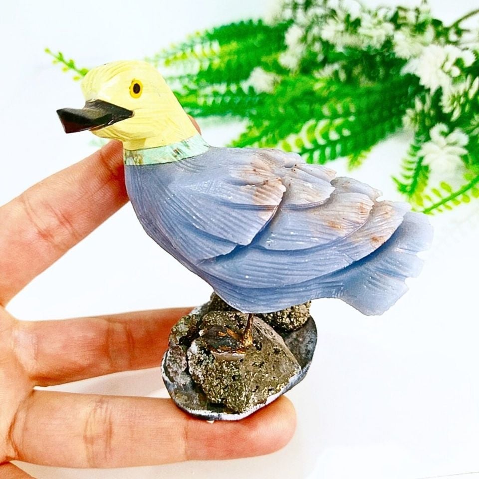 Anjelit Pirit Doğal Taş Carving Biblo 00774