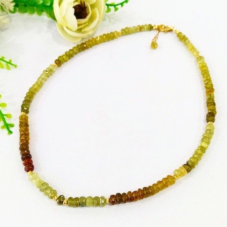 Hessonit Garnet Doğal Taş Kolye – DKLY287