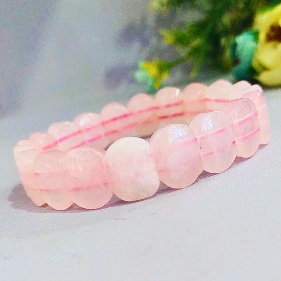 Pembe Kuvars Doğal Taş Bileklik - BLK841