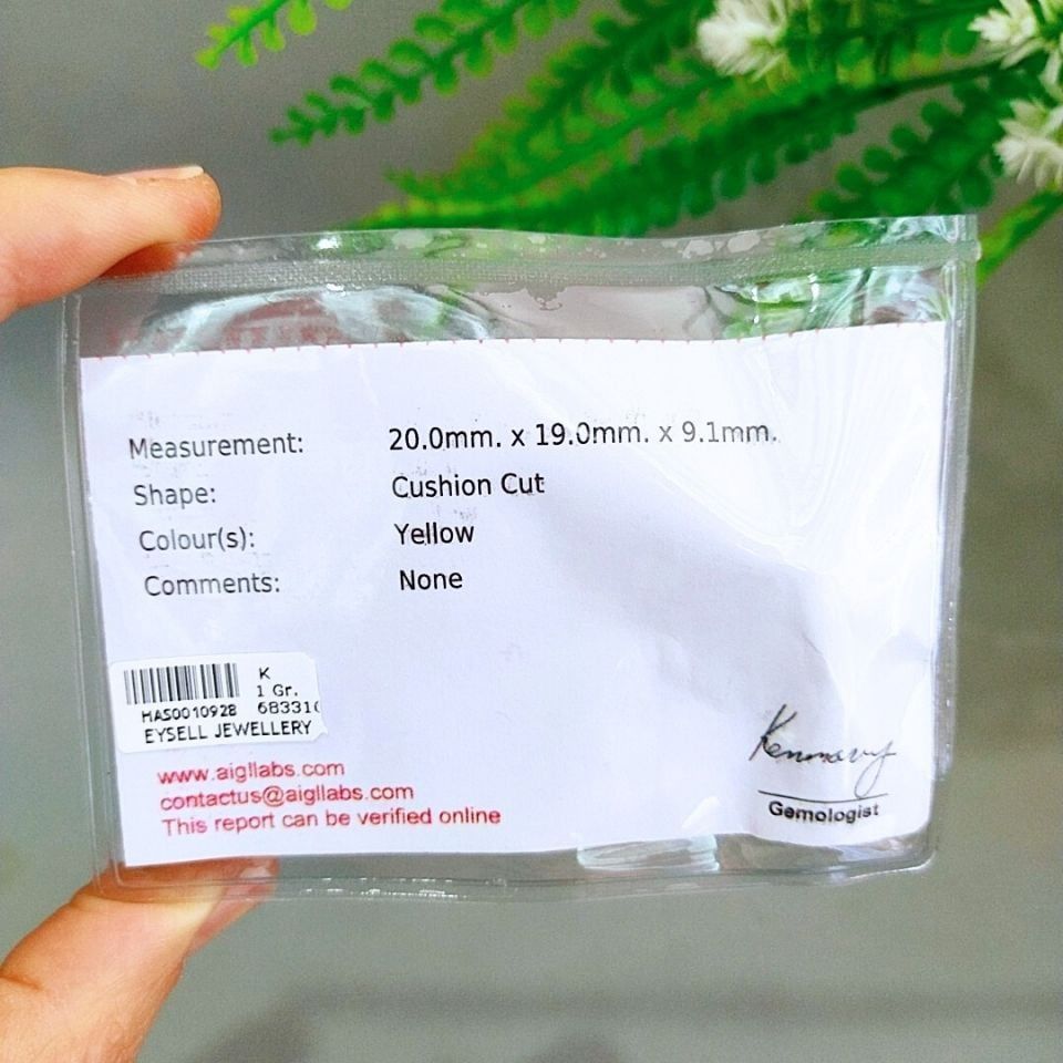 Sarı Safir Kabaşon Taş 33,60 crt