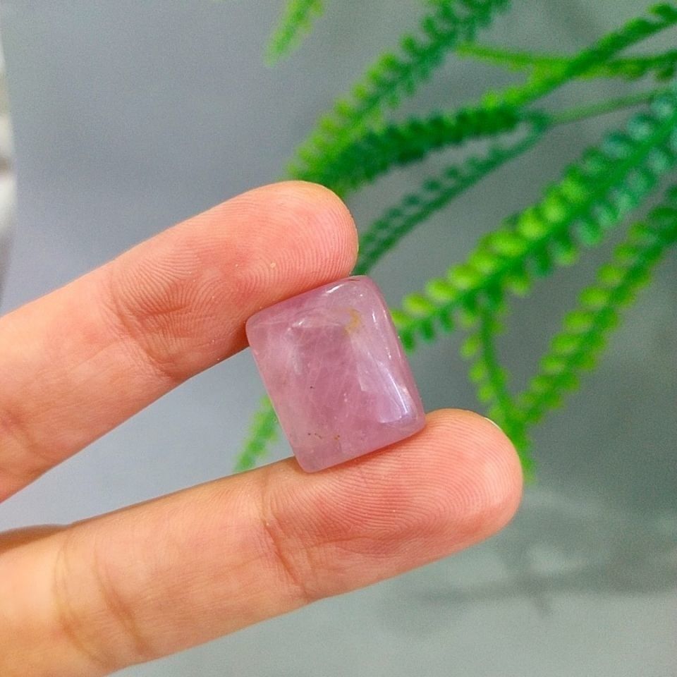 Pembe Kuvars Doğal Taş Kabaşon P117