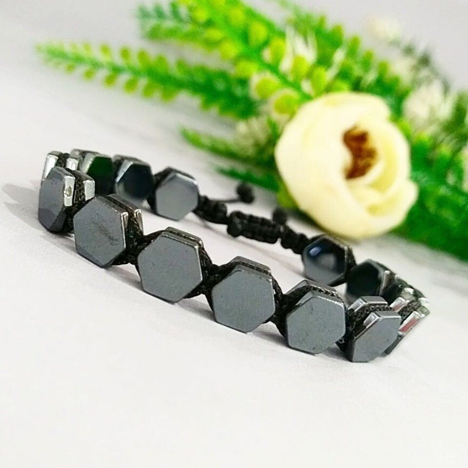 Hematit Makrome Doğal Taş Bileklik - BLK886