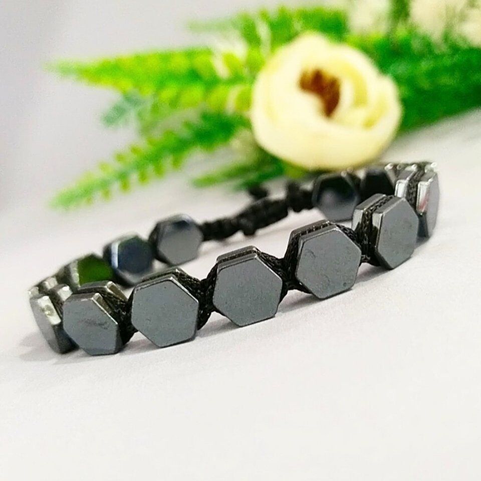 Hematit Makrome Doğal Taş Bileklik - BLK886