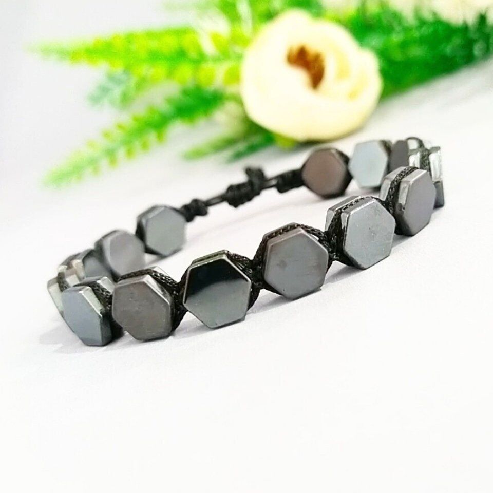 Hematit Makrome Doğal Taş Bileklik - BLK889