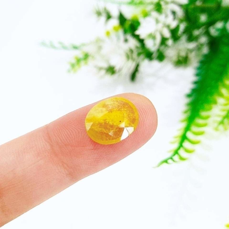 Sarı Safir Kabaşon Taş 5,80 crt