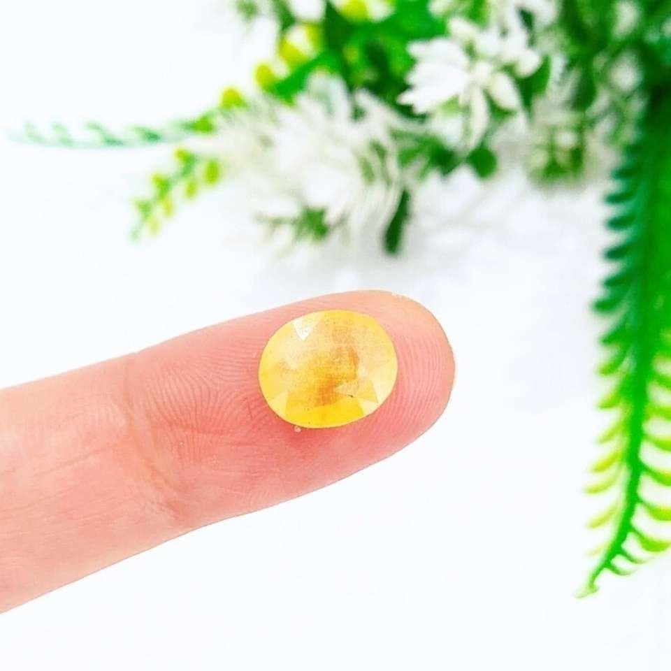 Sarı Safir Kabaşon Taş 4,00 crt
