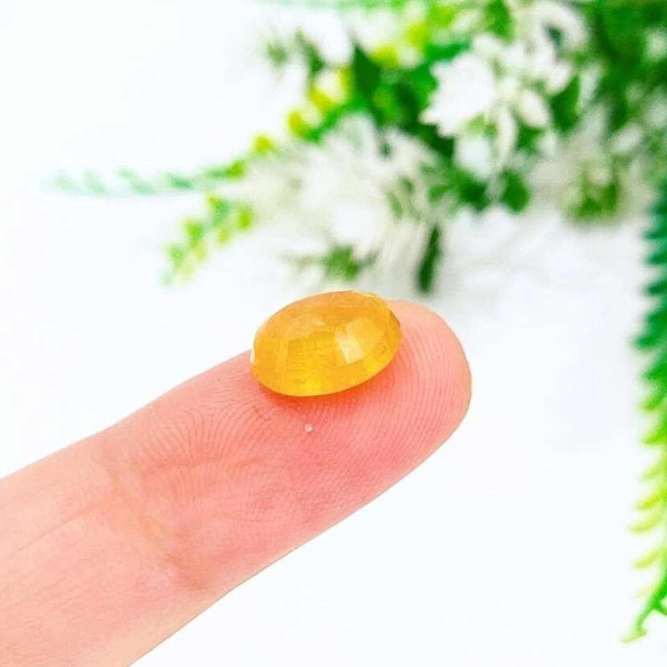 Sarı Safir Kabaşon Taş 5,60 crt