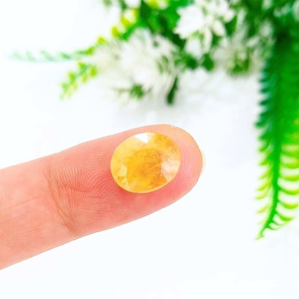 Sarı Safir Kabaşon Taş 4,40 crt