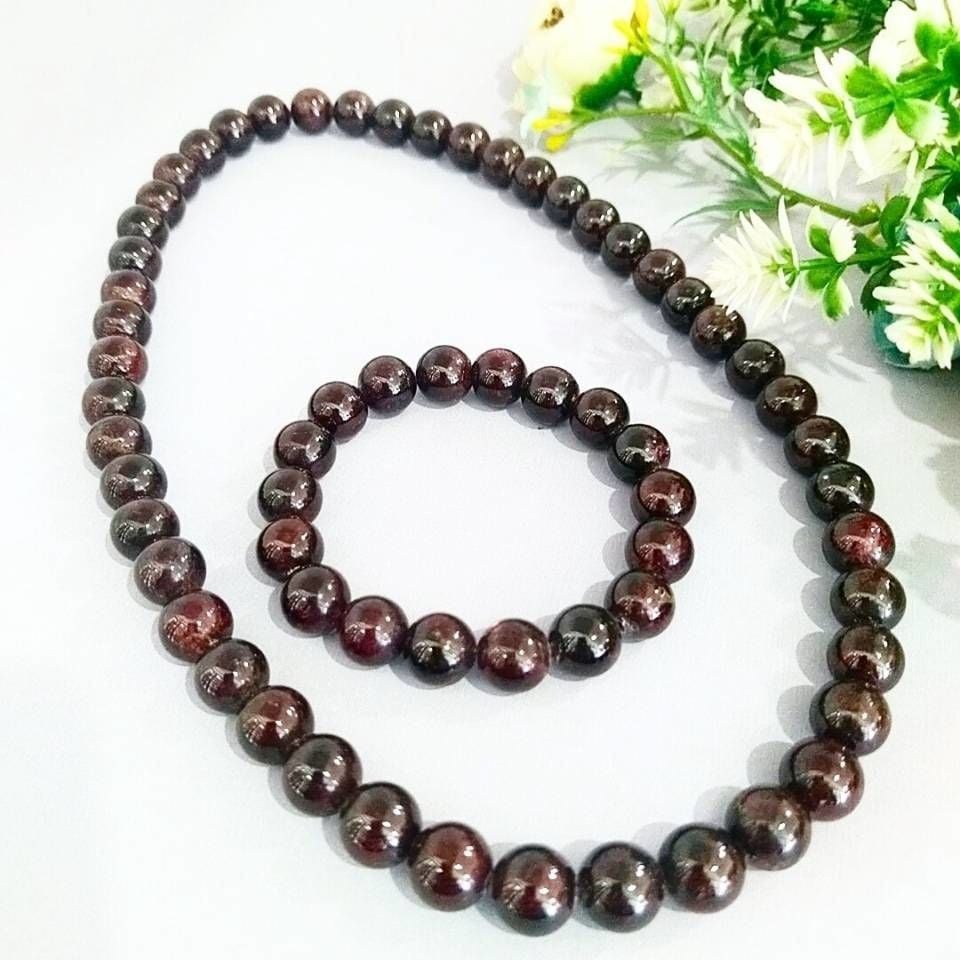 Granat Doğal Taş Kolye
