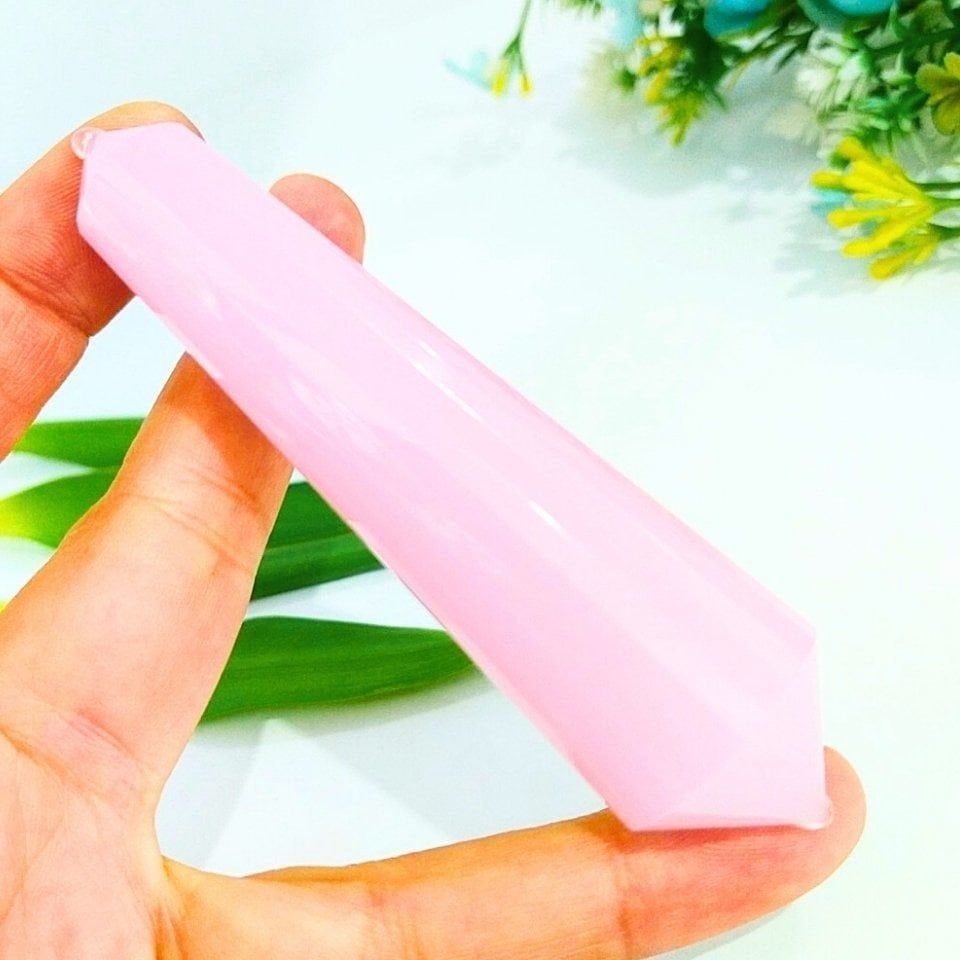 Pembe Kuvars Vogel Kristali 24 Faset 10cm
